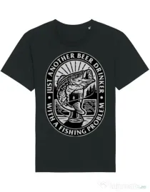Tricou STANLEY STELLA barbat Fishing problem Negru