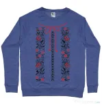 Bluza ADLER barbat Etno 1 Albastru melanj