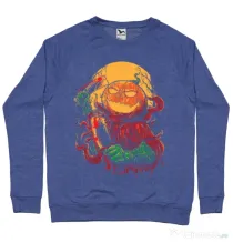 Bluza ADLER barbat Pumpkinhead Butcher Albastru melanj