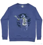 Bluza ADLER barbat Zombie Pop Albastru melanj