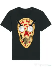 Tricou STANLEY STELLA barbat Pizza skull Negru