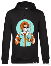 Hoodie barbat cu gluga Clown killer Negru