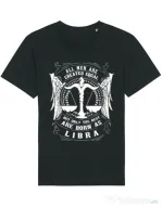 Tricou STANLEY STELLA barbat The best men are born as Libra Negru