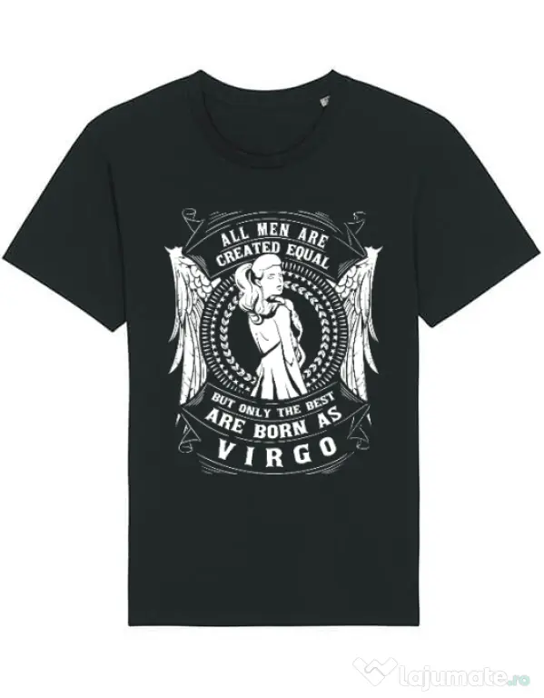 Tricou STANLEY STELLA barbat The best men are born as Virgo Negru