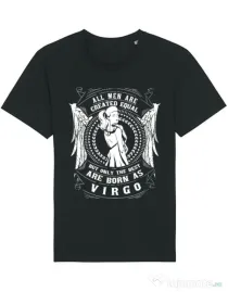 Tricou STANLEY STELLA barbat The best men are born as Virgo Negru