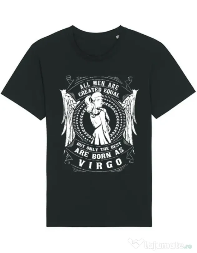 Tricou STANLEY STELLA barbat The best men are born as Virgo Negru
