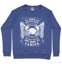 Bluza ADLER barbat The best women are born as Cancer Albastru melanj
