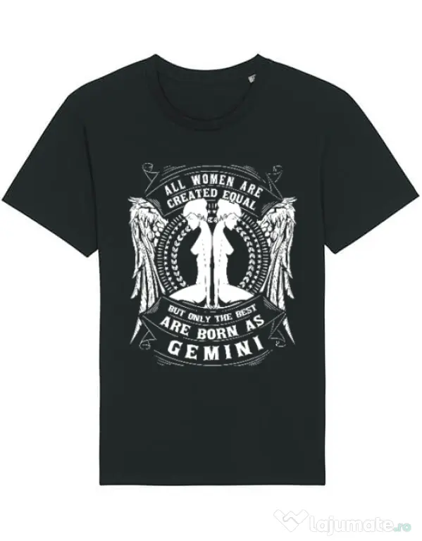 Tricou STANLEY STELLA barbat The best women are born as Gemini Negru