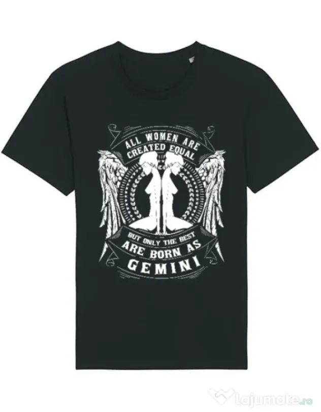 Tricou STANLEY STELLA barbat The best women are born as Gemini Negru