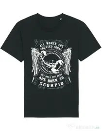 Tricou STANLEY STELLA barbat The best women are born as Scorpio Negru