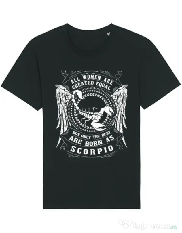 Tricou STANLEY STELLA barbat The best women are born as Scorpio Negru