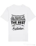 Tricou STANLEY STELLA barbat The best women are born in September Alb