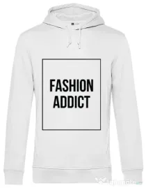Hoodie barbat cu gluga Fashion addict Alb