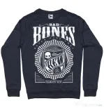 Bluza ADLER barbat Bad bones crew always win Denim inchis