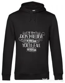 Hoodie barbat cu gluga Believe in something Negru
