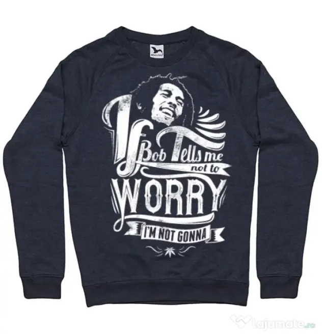 Bluza ADLER barbat Bob tells me Denim inchis