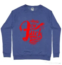 Bluza ADLER barbat Fuck yeah Albastru melanj