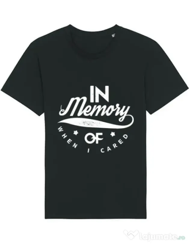 Tricou STANLEY STELLA barbat In memory of when I cared Negru