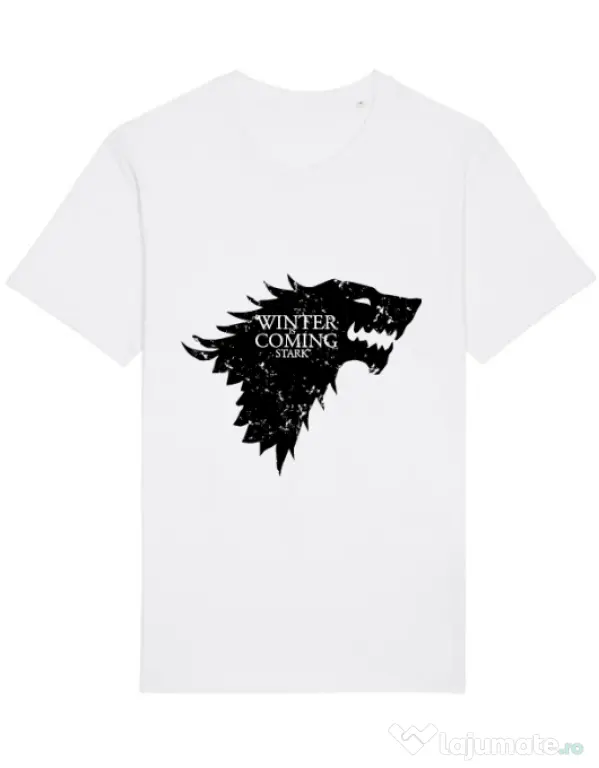Tricou STANLEY STELLA barbat Winter is coming Stark Alb