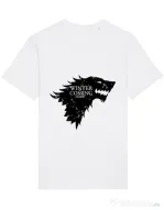 Tricou STANLEY STELLA barbat Winter is coming Stark Alb