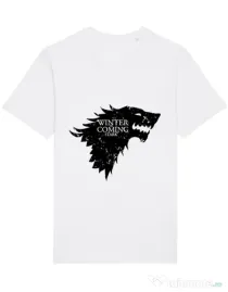Tricou STANLEY STELLA barbat Winter is coming Stark Alb