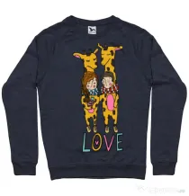 Bluza ADLER barbat Giraffes love Denim inchis
