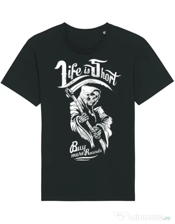 Tricou STANLEY STELLA barbat Life is short Negru