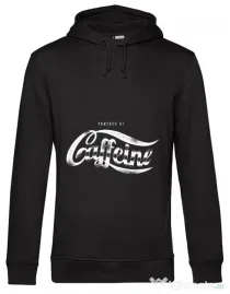 Hoodie barbat cu gluga Powered by caffeine Negru