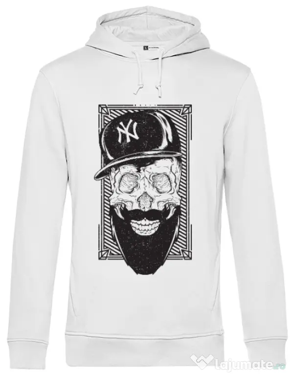 Hoodie barbat cu gluga Swag Alb
