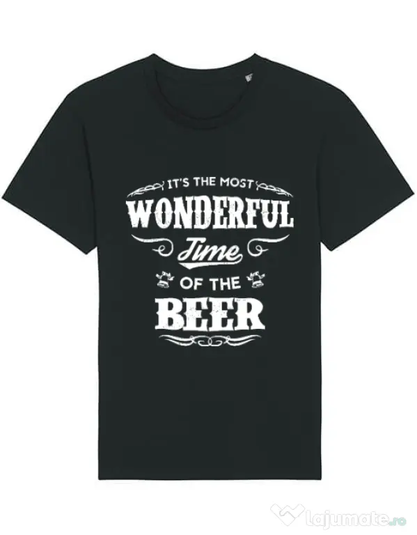 Tricou STANLEY STELLA barbat Wonderful time of the beer Negru