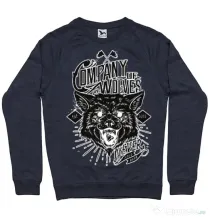 Bluza ADLER barbat Company of wolves Denim inchis