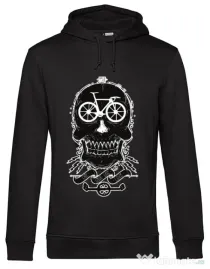 Hoodie barbat cu gluga Bicycle love Negru
