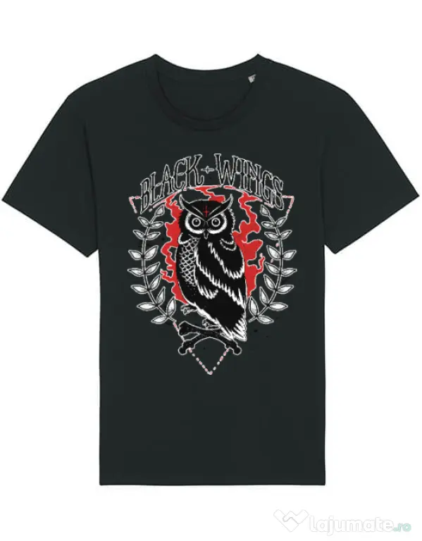 Tricou STANLEY STELLA barbat Black wings Negru