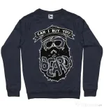 Bluza ADLER barbat Can i buy you a beard Denim inchis