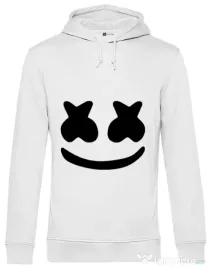 Hoodie barbat cu gluga Marshmello Alb