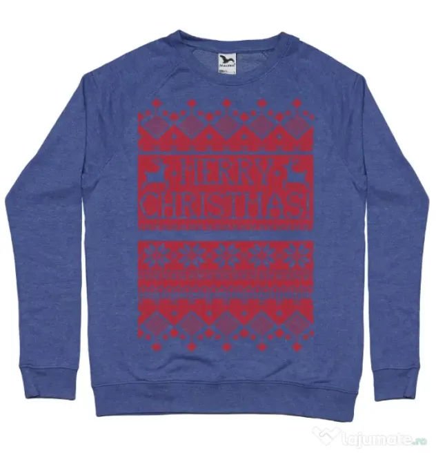 Bluza ADLER barbat Greetings Albastru melanj