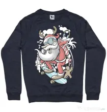 Bluza ADLER barbat Skater Santa Denim inchis