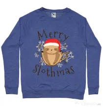 Bluza ADLER barbat Merry slothmas Albastru melanj