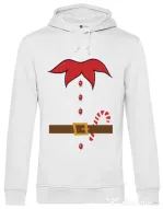 Hoodie barbat cu gluga Elf Alb