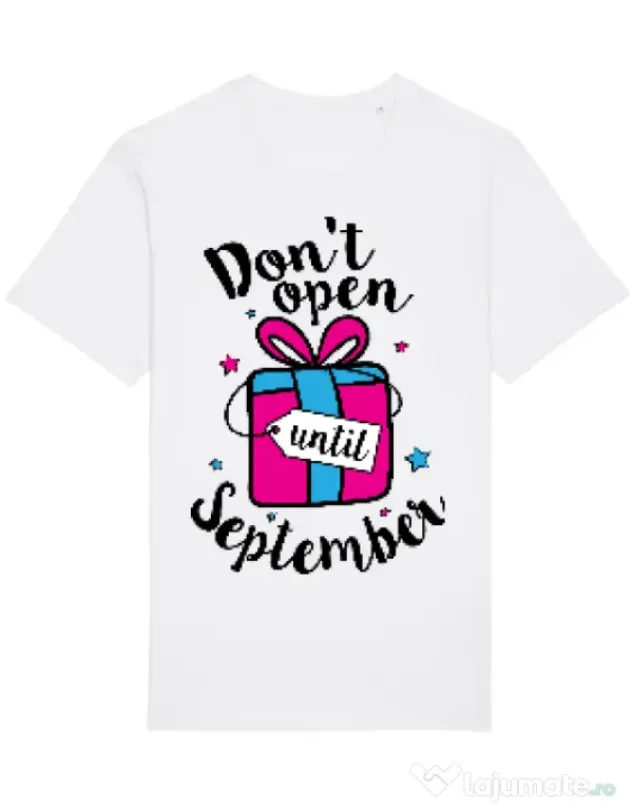 Tricou STANLEY STELLA barbat Dont open until September Alb