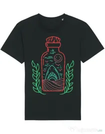 Tricou STANLEY STELLA barbat Shark in a bottle Negru