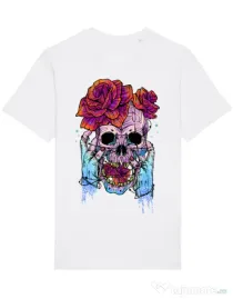 Tricou STANLEY STELLA barbat Hand skull Alb