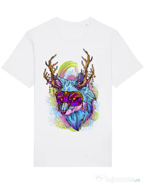 Tricou STANLEY STELLA barbat Wolf Alb