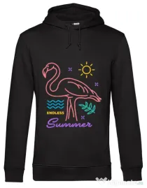 Hoodie barbat cu gluga Flamingo endless summer Negru