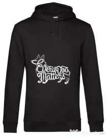 Hoodie barbat cu gluga Every dog matters Negru