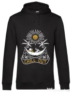 Hoodie barbat cu gluga Chill out Negru