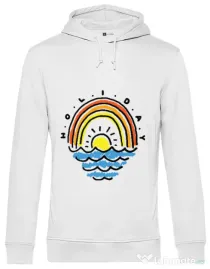 Hoodie barbat cu gluga Holiday Alb