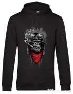 Hoodie barbat cu gluga Ape of duty Negru
