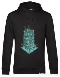 Hoodie barbat cu gluga Sound zone Negru