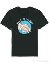 Tricou STANLEY STELLA barbat Wash your hands 2 Negru